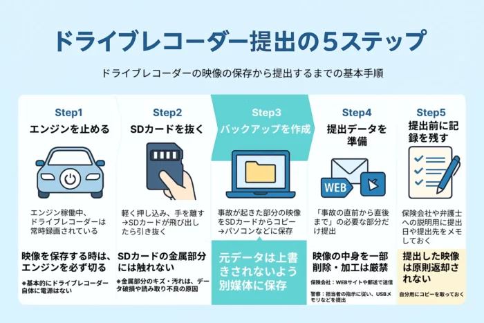 ドライブレコーダーの提出手順