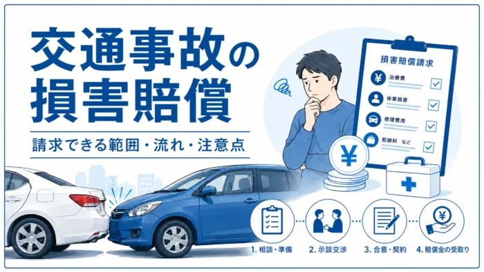 交通事故を起こしたときに請求できる損害賠償の範囲や注意点を網羅的に解説