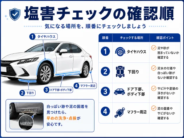塩害被害を受けやすい部位